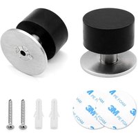 ZVD - Massiver Bodentürstopper - Tür- und Wandschutz (2 Stück) mit Schrauben und Kleber von ZVD