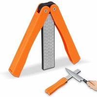 Messerschärfer, 400/600 Körnung, zusammenklappbarer Taschen-Diamant-Schleifstein, Diamant-Schärfertasche, doppelseitiger Schleifstein für Outdoor, von ZVD