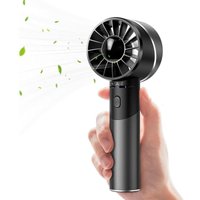 Mini-Ventilator, tragbar, per USB wiederaufladbar, 2600 mAh Edelstahl-Akku, 4 Geschwindigkeiten, bis zu 16 Stunden Laufzeit, kompakt für Reisen, von ZVD
