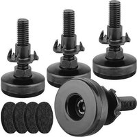 Möbelheber, 4-teilig, Möbelheberfüße, verstellbare Möbelbeine, Nivellierfüße, verstellbarer Fuß, Einstellschraube mit rutschfester Gummibasis und von ZVD