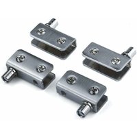 Möbelscharnier, Glastürscharniere, 90°-Schwenkscharnier, stanzfreies Glas, Edelstahl, passend für 5–8 mm Glas, Starlight, 4er-Pack von ZVD