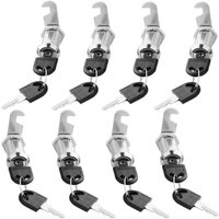 Nockenschlosszylinder, 8-teiliges Briefkastenschloss mit 16 Schlüsseln, Schranktürschloss, Nockenschlosszylinder für Briefkasten, Schublade, Schrank, von ZVD