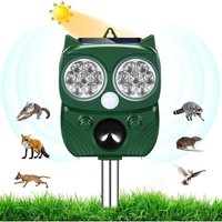 Outdoor-Katzenabwehr, Ultraschall-Katzenabwehr, Hundeabwehr, solargeladen, USB-Aufladung, verhindert Hunde und Katzen, Vögel, für Gärten, Felder, von ZVD