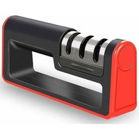 Professioneller Messerschärfer, Manueller Messerschärfer, 3 in 1 Messerschärfer Wolframstahl/Diamant/Keramikstein für Grobschliff, Mittelfeinschliff von ZVD