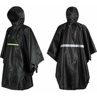 Regenmantel für Herren und Damen, wasserdichte Regenbekleidung mit Reflektor, Regenponcho mit reflektierenden Streifen, Modell: Schwarz – Schwarz Regenmantel für Herren und Damen, wasserdichte Regenbekleidung mit Reflektor, Regenponcho mit reflektierenden Streifen, Modell: Schwarz – Schwarz von ZVD