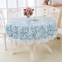Runde PVC-Wachstuch-Tischdecke, mit Blumenmuster und Spitze, wasserfest, schmutzabweisend, runde Tischdecke, Esszimmer-Wachstuch-Tischdecke, für Runde PVC-Wachstuch-Tischdecke, mit Blumenmuster und Spitze, wasserfest, schmutzabweisend, runde Tischdecke, Esszimmer-Wachstuch-Tischdecke, für von ZVD