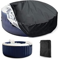 Runde Poolabdeckung, Poolabdeckung, runde Poolabdeckung mit Kordelzug, wasserdicht und staubdicht (210 30 cm) von ZVD