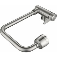 SJQKA-Pull-Down-Küchenarmatur, Pull-Down-Küchenarmatur unter dem Fenster mit 2 Sprays, 304 Edelstahl 360° schwenkbarer Spültischarmatur (Gebürstetes von ZVD