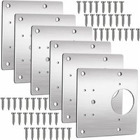 Scharnier-Reparaturplatte, Scharnier-Reparatursatz für Fenster, Schubladen, Schrankmöbel, 9,9 cm, für Küchenschrankscharniere, Schranktür (6), von ZVD
