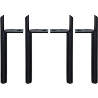 Schwarze Möbelbeine aus Metall - 4er-Set Schwarze Möbelbeine aus Metall - 4er-Set von ZVD