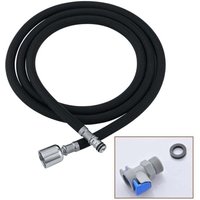 ZVD - Schwarzer Ersatzschlauch für Küchenarmaturen, M15 x 1 mm x G1/2, erweiterbarer Wasserhahnschlauch für Küchenspüle mit Schnellanschluss, 150 cm von ZVD