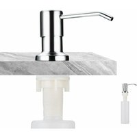 Seifenspender, eingebauter Seifenspender, Seifenspender aus Edelstahl für die Küchenspüle, eingebauter Seifenspender mit 350-ml-Flasche, Nachfüllung von ZVD