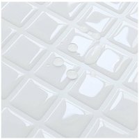 Selbstklebende Fliesentapete Kleines weißes Karo 24x24cm Mosaik-Stil Wandaufkleber Wasserfeste Dekorfolie für Bad und Küche Wandfliesen von ZVD