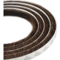 Selbstklebende Staubschutz-Bürstenleiste für bewegliche Fenster und Türen, 9 mm x 9 mm (braun) von ZVD