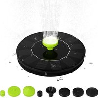 Solarbrunnen für den Außenbereich – 6 V, 1 W – mit 5 Düsen – für Pool, Teich, Garten, Terrasse von ZVD