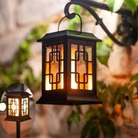 Solarleuchte für den Außenbereich, Solarlaterne für den Garten im Freien, Solarlaterne mit zwei Betriebsarten, blinkend/warm, Solarfackel für den von ZVD