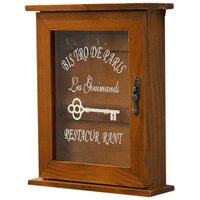 Spotact Schlüsselkasten aus Holz, Retro-Schlüsselkasten zur Wandmontage mit magnetischer Tür, Aufbewahrung aus Massivholz von ZVD