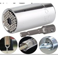 Steckschlüssel, Universalmutter, Multifunktions-Steckschlüssel, Handwerkzeug-Adapter, Reparaturwerkzeug, Befestigungswerkzeug, 7–19 mm, mit Adapter, von ZVD