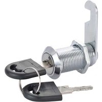 Stück Nockenschlosszylinder 25 mm Briefkasten-Schubladen-Schrankschloss - Zinklegierung Nockenschloss Silber von ZVD