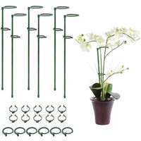 Stück Pflanzenkäfig-Stabringe mit Befestigungsschnalle für Pflanzen, Blumen, Orchideen, Pfingstrosen, Rosen, Pflanzenstützstab, Gartenstab, von ZVD