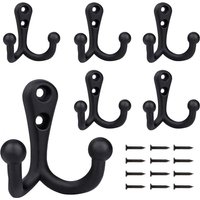 Stück Retro Kleiderhaken Doppelhaken Metallhaken Schwarz Retro Kleiderhaken für Garderobe Badezimmer Küche von ZVD