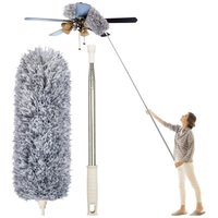 Stück Staubwedel, Mikrofaser-Staubwedel mit Edelstahlgriff, ausziehbarer Staubwedel von 30 auf 100 zum Reinigen von Deckenventilatoren, Jalousien, von ZVD