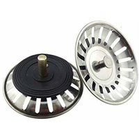 Stück Universal-Abflusskorb, 8 cm, Edelstahl, Küchenspüle, Sieb, Filter, doppelschichtiger Spülbeckenstopfen, Abfluss, Abtropffläche für Küche und Stück Universal-Abflusskorb, 8 cm, Edelstahl, Küchenspüle, Sieb, Filter, doppelschichtiger Spülbeckenstopfen, Abfluss, Abtropffläche für Küche und von ZVD