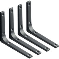 Stück Wandhalterungen für Regale, 200 x 150 mm, L-förmige Eckstrebe mit Schrauben, robuste schwebende Regalhalterungen aus Metall für Wohnzimmer und von ZVD