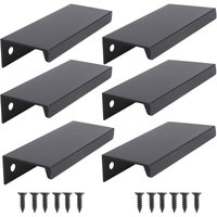 Stück schwarzer Küchenschrank-Schubladengriff (80 mm, schwarz) von ZVD