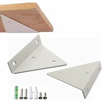 Stück schwebende Regalhalterungen – unsichtbare, dreieckige, verdeckte Regalhalterungen – Weiß von ZVD