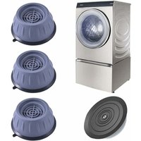 Waschmaschinen-Fußpolster, 4 Stück, universelle Antivibrationsmatte für Waschmaschine – rutschfeste Gummipolster/Fußstabilisator-Sockel für von ZVD