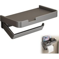 Toilettenpapierhalter, selbstklebender Toilettenpapierrollenhalter, Rolle mit Ablage, Bambus-Toilettenpapierspender, Wandhalterung für Badezimmer von ZVD