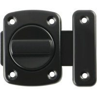 Türriegelschloss, Türdrehriegel, Drehriegel, Türriegelschloss mit 6 Riegeln für Tür, Fenster, Schrank und Garten, Metall matt schwarz von ZVD