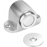 Türstopper mit Feder + Magnet für schwere Türen, silberfarben, schlagfreie Bodenabsaugung, starker Magnet, kollisionssicherer Türstopper hinter der von ZVD