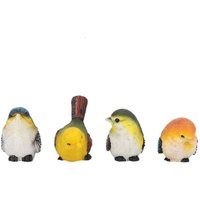 Vogel aus Kunstharz – 4 Stück Vogeldekor aus Kunstharz, Tiervögel, Figur, Dekoration, Rasen, Garten, Hof, Ornamente Vogel aus Kunstharz – 4 Stück Vogeldekor aus Kunstharz, Tiervögel, Figur, Dekoration, Rasen, Garten, Hof, Ornamente von ZVD