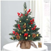 WEIHNACHTSBAUM Kleiner Weihnachtsbaum mit roten Beeren und Tannenzapfen, Mini-Weihnachtsdekoration WEIHNACHTSBAUM Kleiner Weihnachtsbaum mit roten Beeren und Tannenzapfen, Mini-Weihnachtsdekoration von ZVD