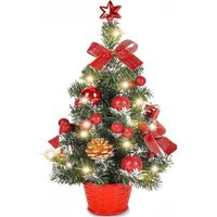 Weihnachtsbaum-Tischdekoration mit leuchtender roter Kugel, Mini-Weihnachtsbaum Weihnachtsbaum-Tischdekoration mit leuchtender roter Kugel, Mini-Weihnachtsbaum von ZVD