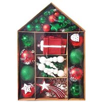 Weihnachtskugeln, 70 galvanisierte Christbaumkugeln in Rot, Grün und Weiß Weihnachtskugeln, 70 galvanisierte Christbaumkugeln in Rot, Grün und Weiß von ZVD