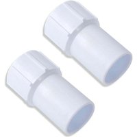ZVD-(2er-Pack) 1-1/2" Poolschlauchhülse – Gewindeschlauchhülse für spiralförmig gewickelten Pool-Vakuumschlauch – verbindet den Vakuumkopf mit dem von ZVD