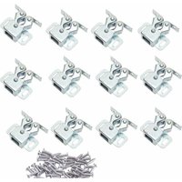 ZVD 12er-Pack Doppelrollschrankverschlüsse, Riegel für Türen, Türverschluss aus poliertem Messing, Türschließer für Türen, Schränke, Schubladen, von ZVD