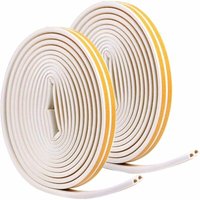 ZVD 1PC Tür-/Fensterdichtungsstreifen D-Typ Schaumstoffband Antikollisions-Isolierband Gummi Selbstklebender Dichtungsstreifen Weiß von ZVD