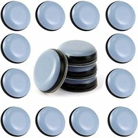 ZVD 24 Stück Teflon-Möbelgleiter 25 mm (rund) – Möbelgleiter – PTFE-Gleiter, selbstklebende Teflon-Möbelgleiter, Möbelgleiter für Stuhl, Sofa, von ZVD