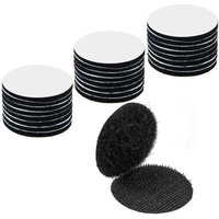 ZVD-30 Stück schwarze doppelseitige Kratzaufkleber, selbstklebendes Klebeband, extra starker doppelseitiger Klebstoff, rund (5 x 5 cm) von ZVD