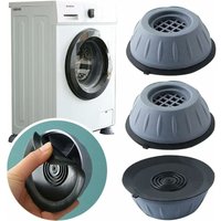 ZVD 4 Stück Gummifüße für Waschmaschinen, Antivibrationsmatte für Waschmaschinen, Rutschdämpfer, Geräuschreduzierer, Waschmaschinenfüße für Trockner, von ZVD
