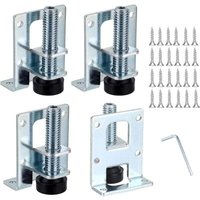 ZVD 4er-Pack verstellbare Möbel-Nivellierfüße, L-förmige Möbel-Montagehalterungen, Metallmöbel-Nivellier-Tischbeine für Werkbank, Schrank, 2 Zoll von ZVD