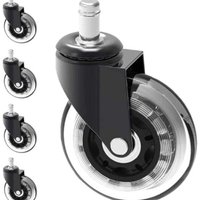 ZVD-5 STÜCK Bürostuhl-Lenkrollen 11 x 22 mm – Leise Rollen, 300 kg Tragkraft – Für Standard-Bürostühle – 360° sanftes Gleiten, einfache Installation, von ZVD