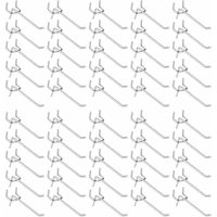 ZVD - 50 Pièces Crochets pour Panneau Perforé,Crochets pour étagères Murales pour Affichage Panneau Perforé Garage Magasin Outils Rangement Cintre von ZVD