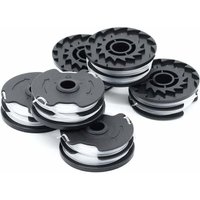 ZVD-6er Set Ersatzfadenspulen für LIDL Parkside PRTA 20-Li A1, B2, C3, PRT 550 A1, A3, PRT 300 A1 Akku-Motorsense - 2 x 4m 1,6mm von ZVD