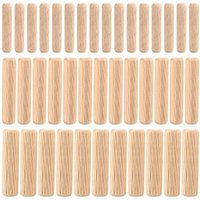 ZVD-90 Stück Holzdübel Sortiment, Konisch Geriffelte Holzdübel M6 M8 M10 zum Fräsen, Nuten, Basteln, Heimwerken, Holzbearbeitung, Tischlerarbeiten von ZVD