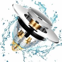 ZVD-Abflussfilter, Waschbeckenstöpselfilter Waschbeckenstöpsel Badewanne Universal Edelstahl Bounce Core, Haarfilter für Waschbecken Waschbecken von ZVD